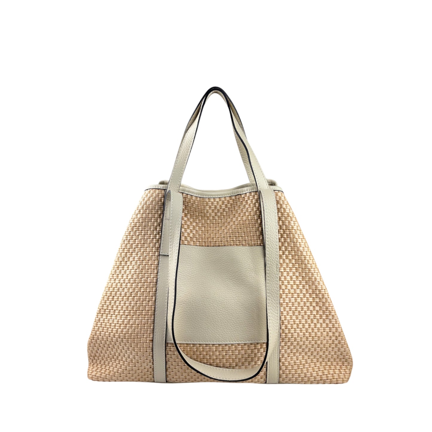 11023 - Raffia/Leather Bag