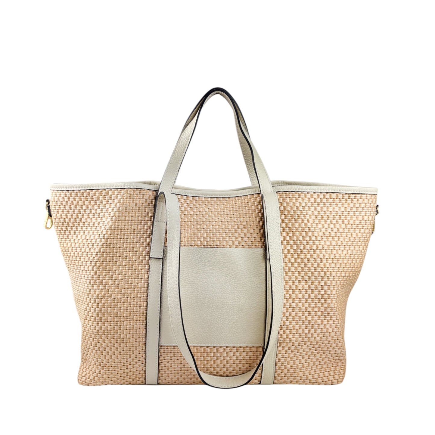11023 - Raffia/Leather Bag