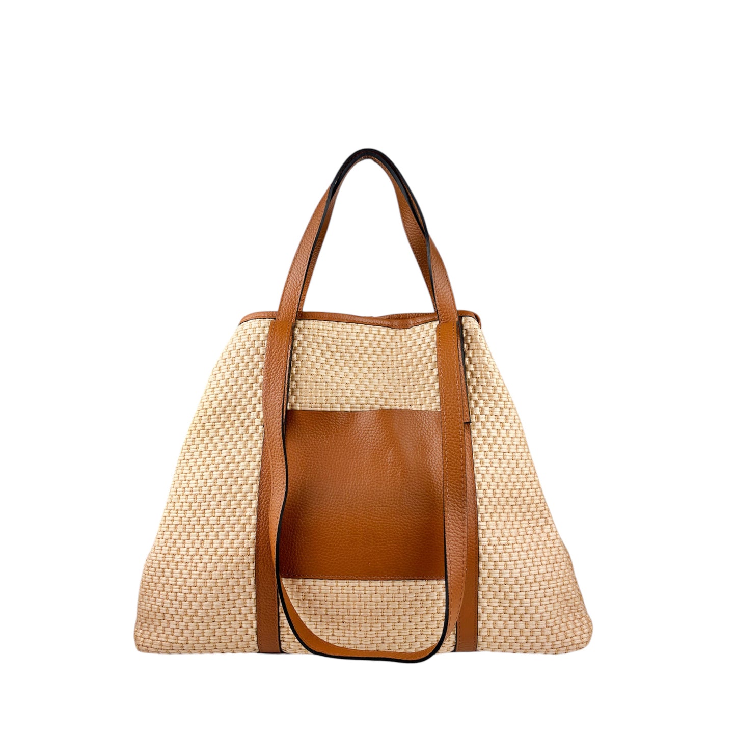 11023 - Raffia/Leather Bag