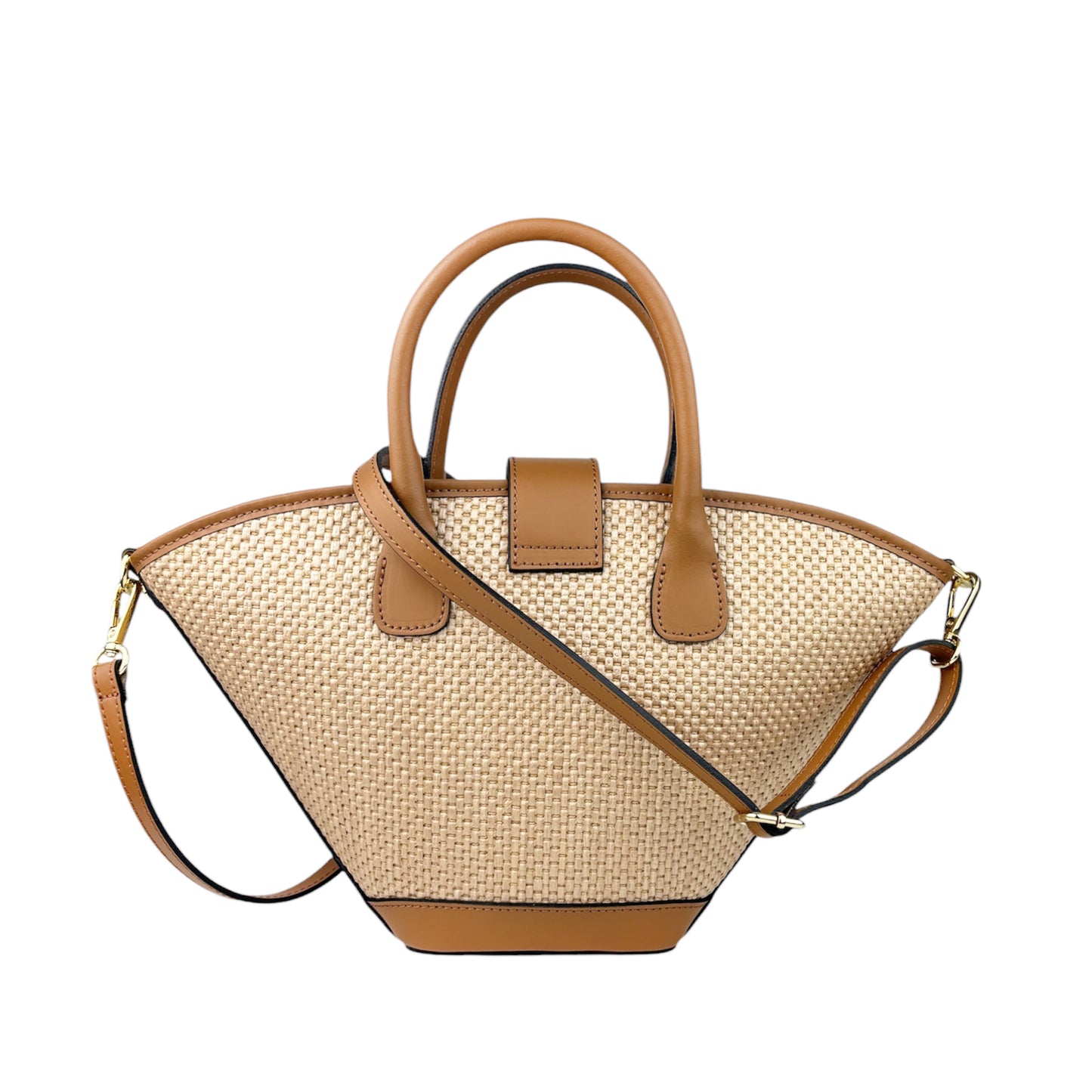 11022 - Raffia/Leather Bag