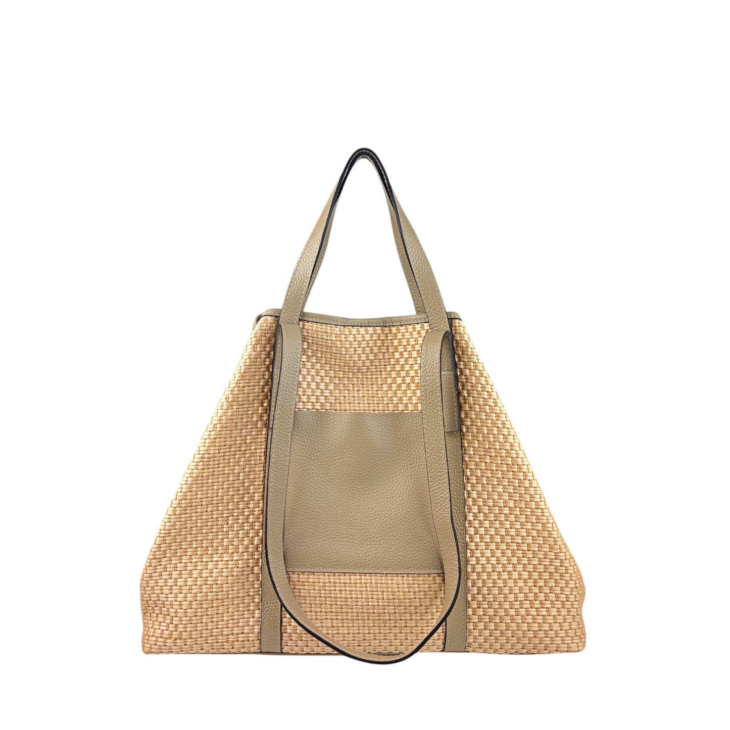 11023 - Raffia/Leather Bag