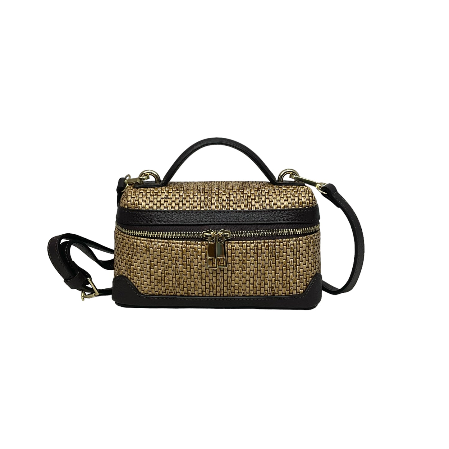 11006 - Raffia/Leather bag