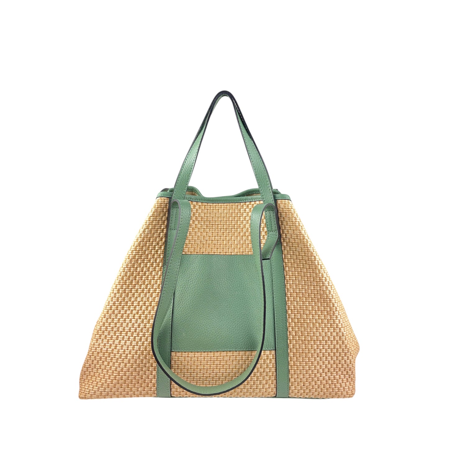 11023 - Raffia/Leather Bag