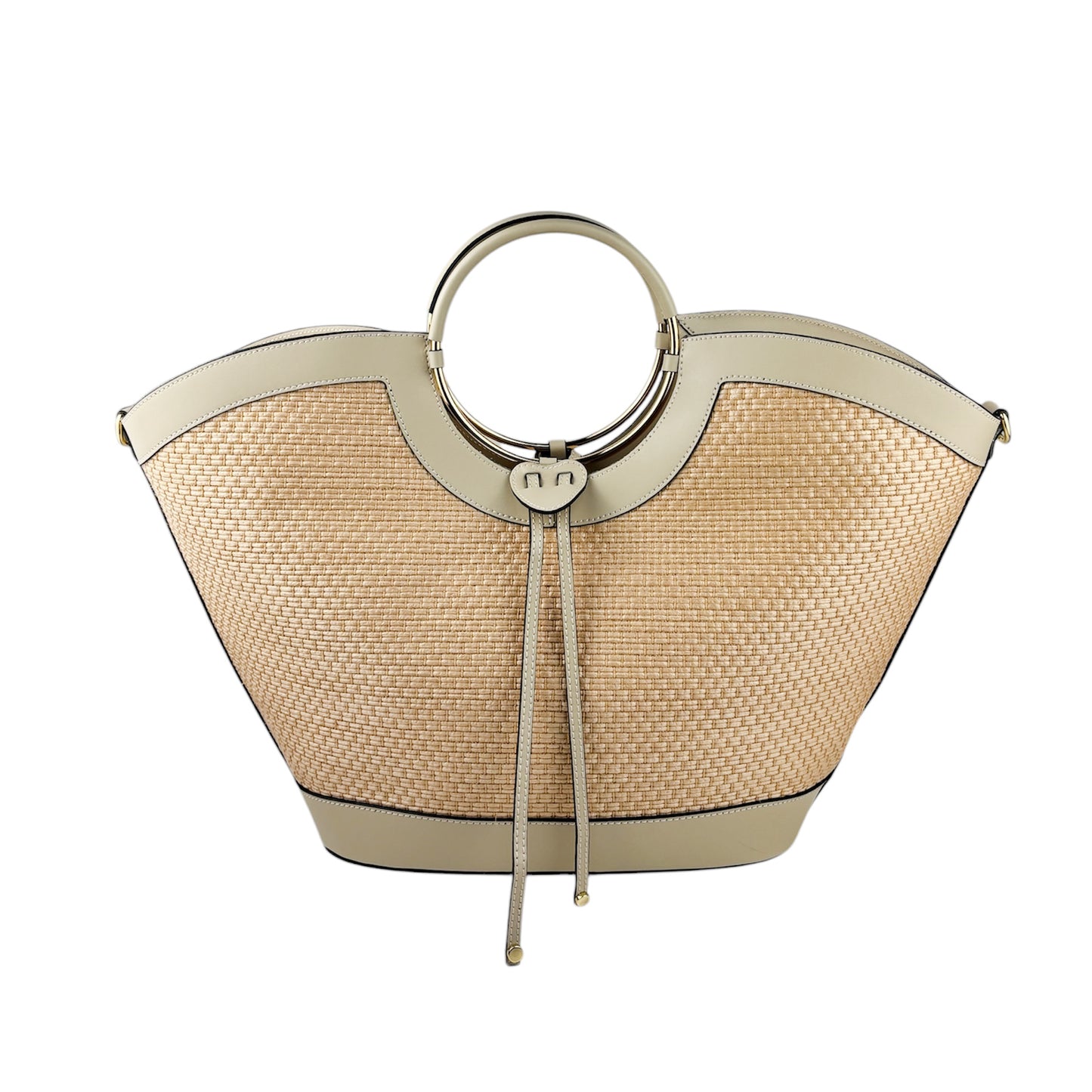 11028 - Raffia/Leather Bag