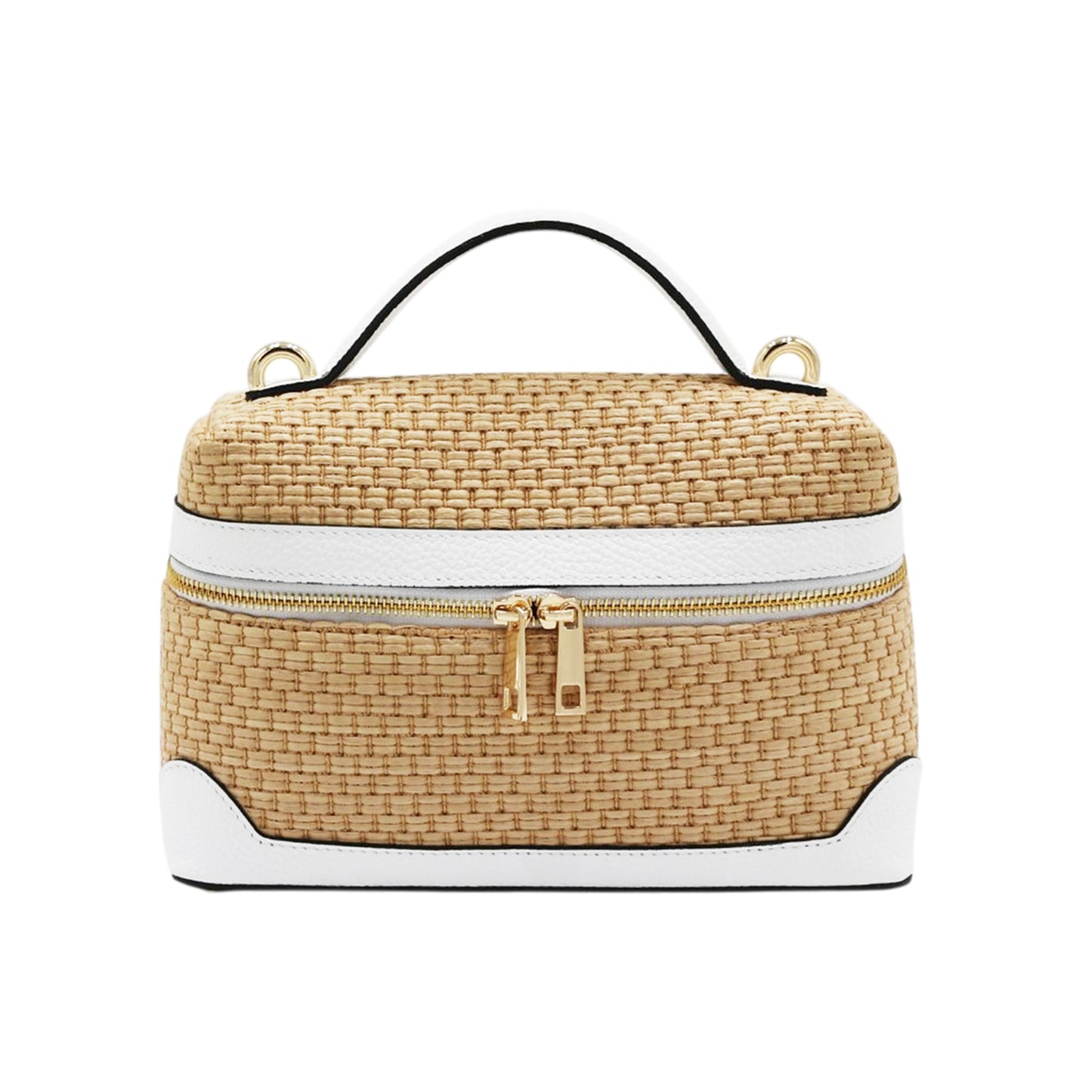 11034 - Raffia/Leather Bags