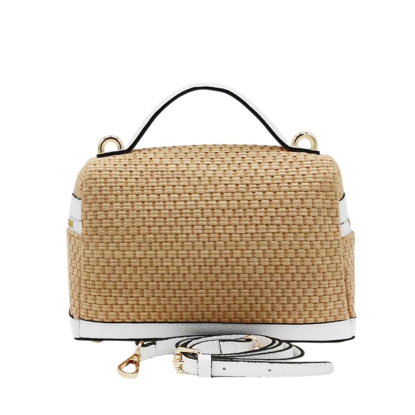 11034 - Raffia/Leather Bags