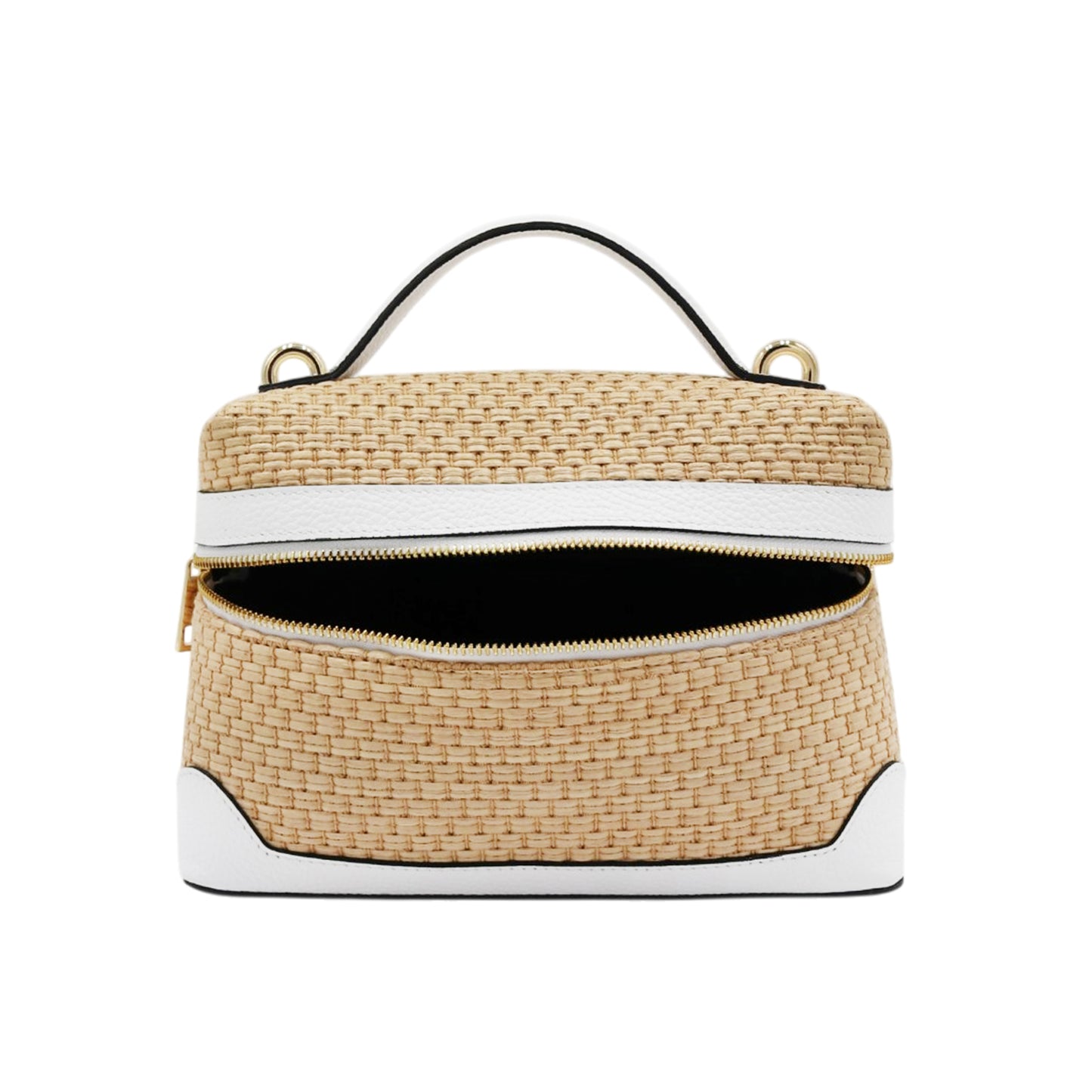 11034 - Raffia/Leather Bags