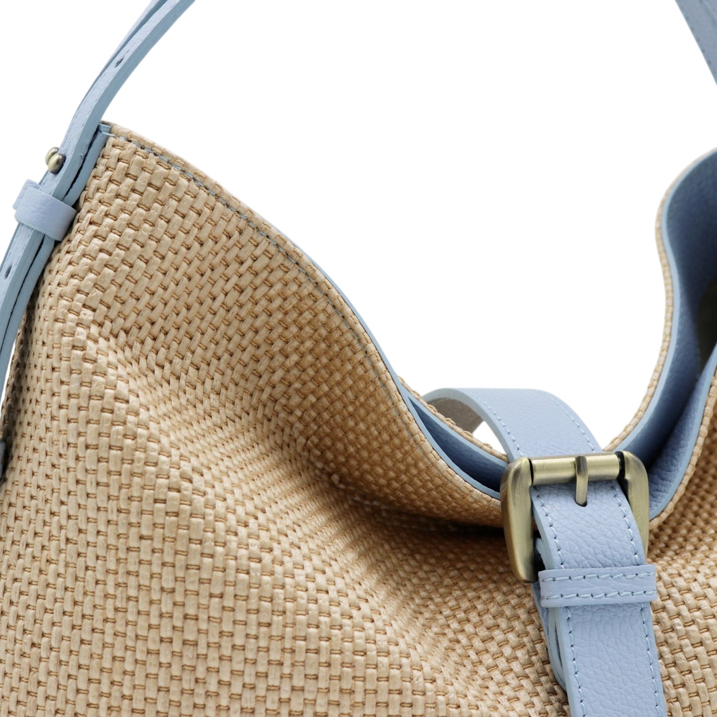11032 - Raffia/Leather Bags