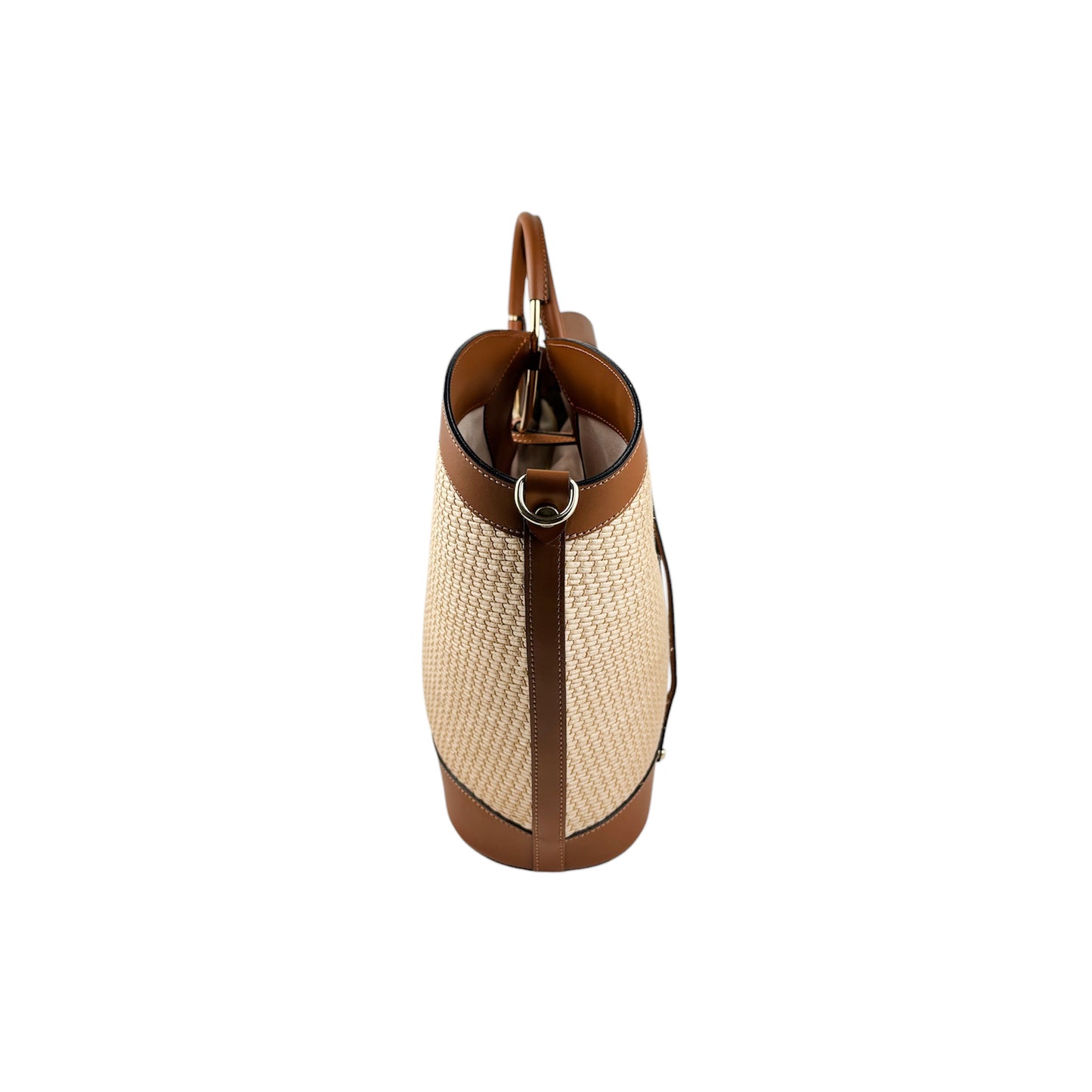11028 - Raffia/Leather Bag