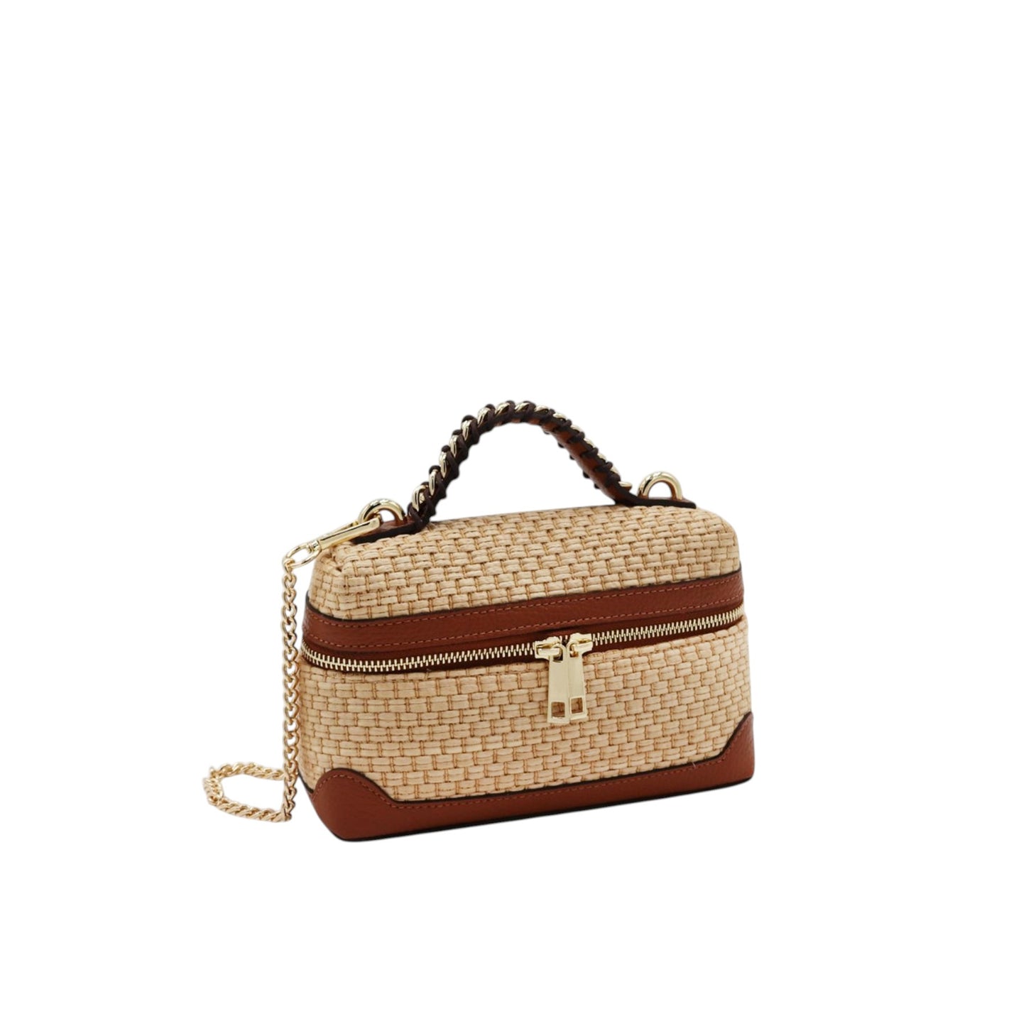 11036 - Raffia/Leather Bags
