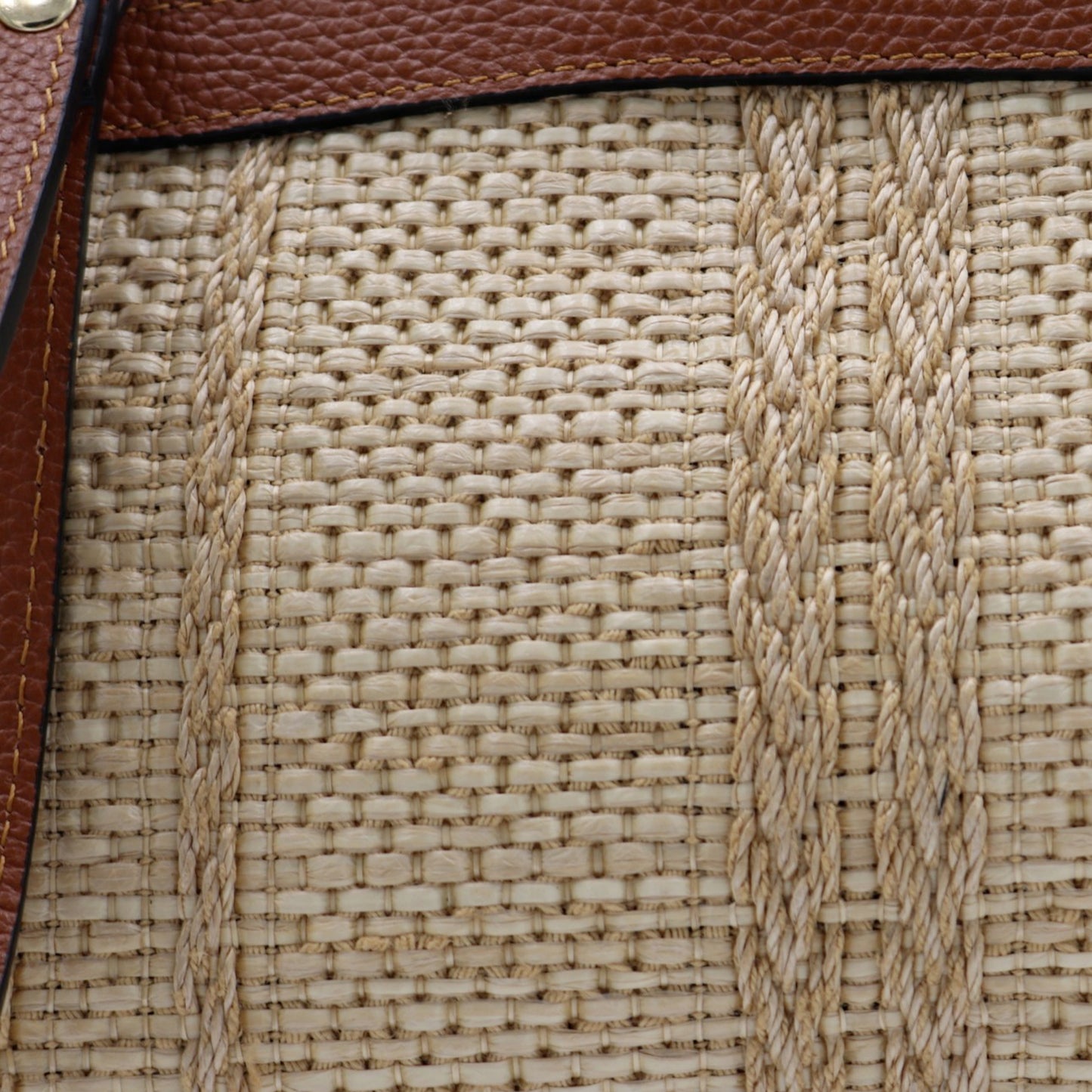 11031 - Raffia/Leather Bags