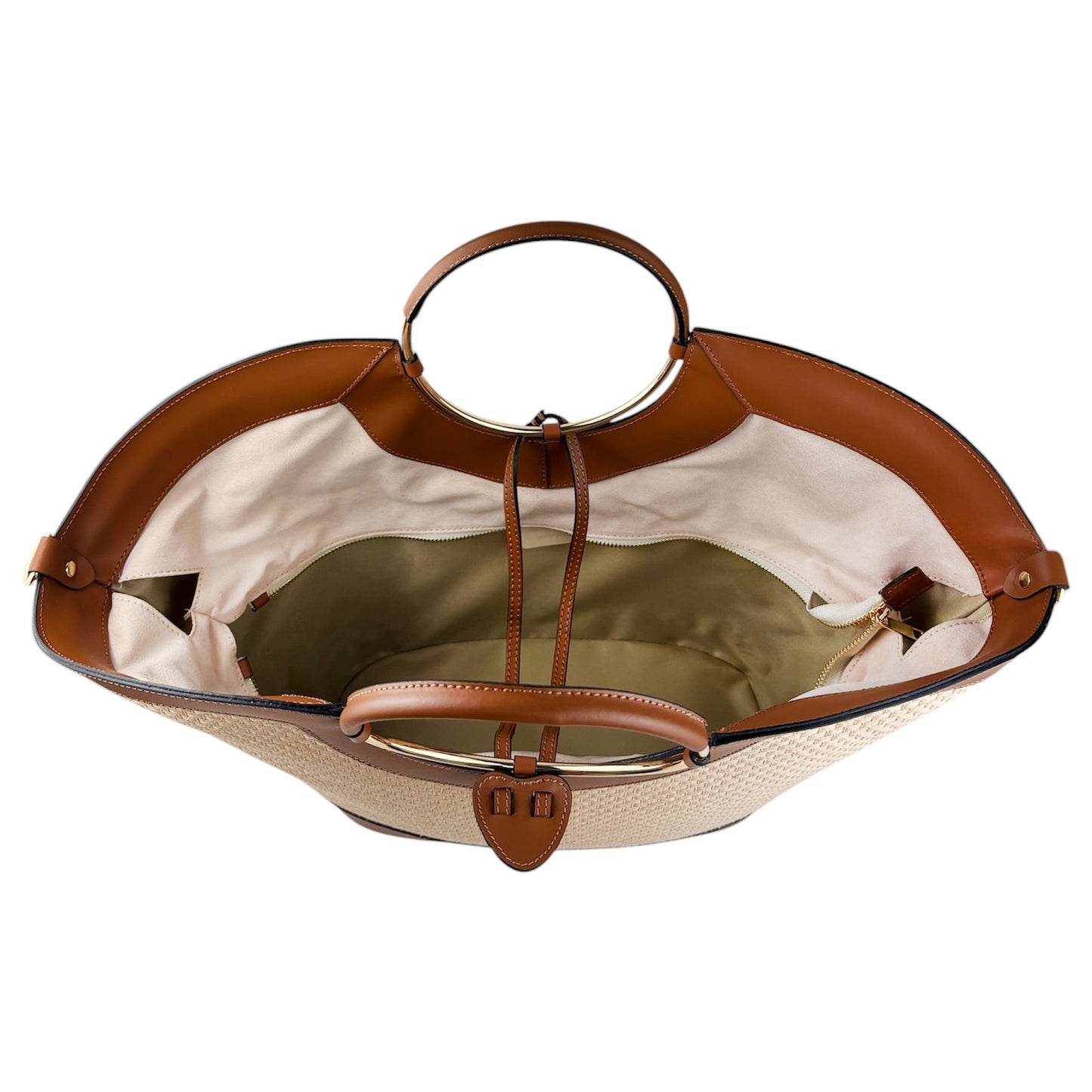 11028 - Raffia/Leather Bag