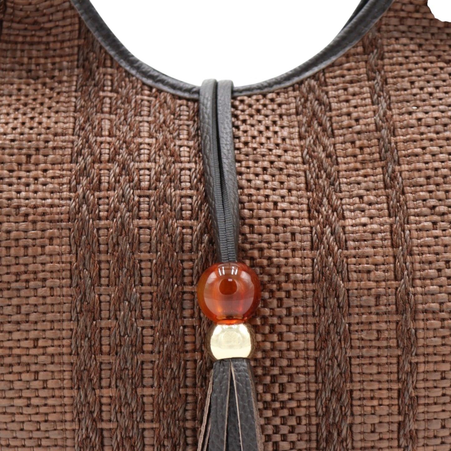 11036 - Raffia/Leather Bags