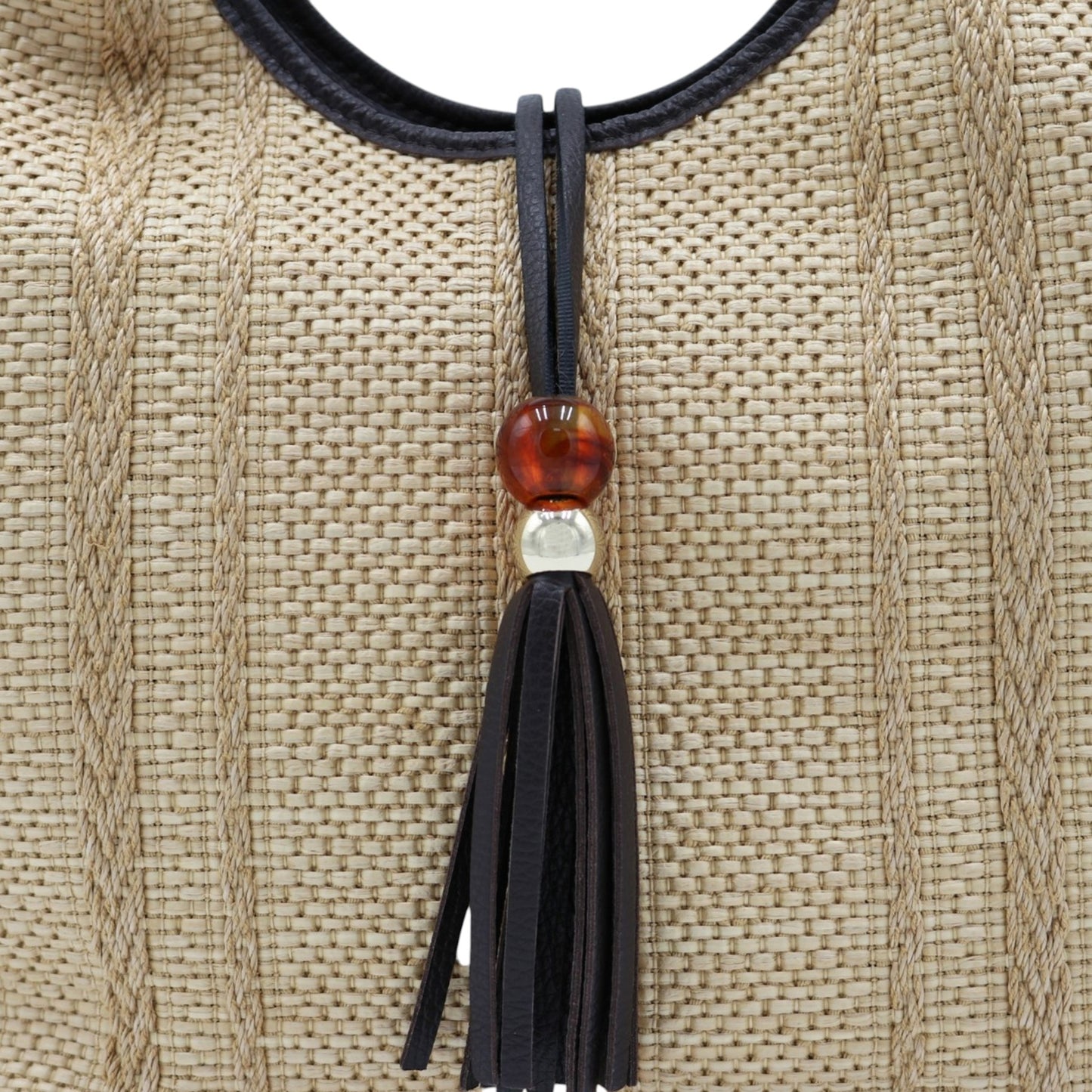 11035 - Raffia/Leather Bags