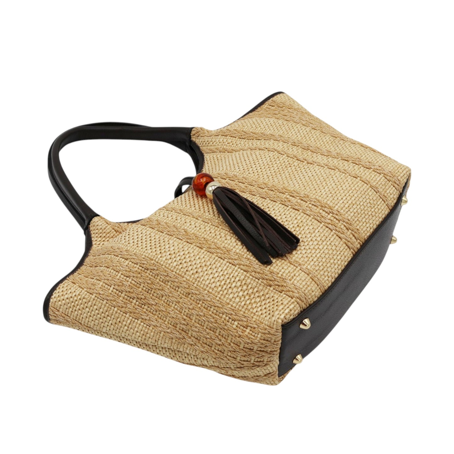 11035 - Raffia/Leather Bags